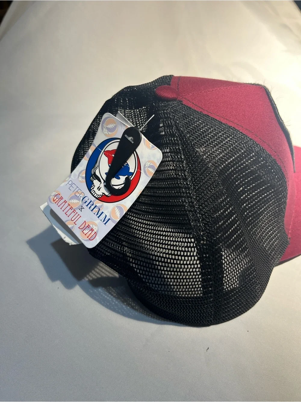 Peter Grimm Burgundy and Black Grateful Dead Skull Trucker Hat Mesh Back unisex